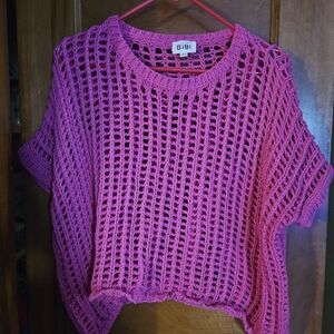 Knit beach cover up top